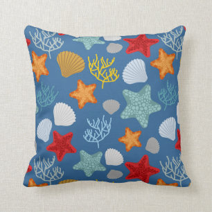 Underwater Life Pattern Throw Pillow