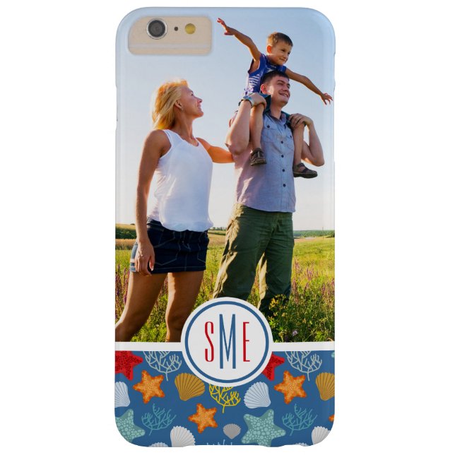 Underwater Life Pattern| Your Photo & Monogram Case-Mate iPhone Case (Back)