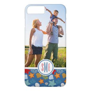 Underwater Life Pattern Your Photo & Monogram iPhone 8 Plus/7 Plus Case