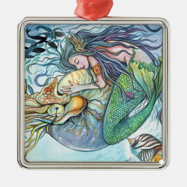 Underwater Love Metal Ornament (Front)