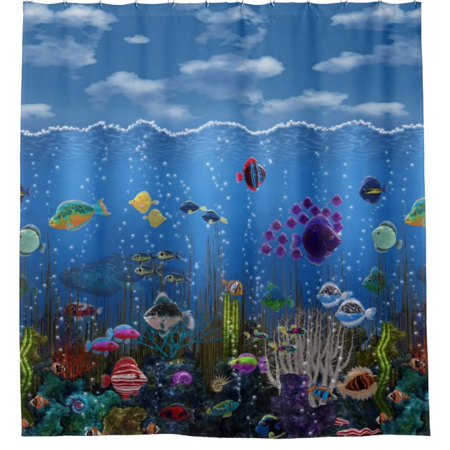 Underwater Love Shower Curtain (Front)