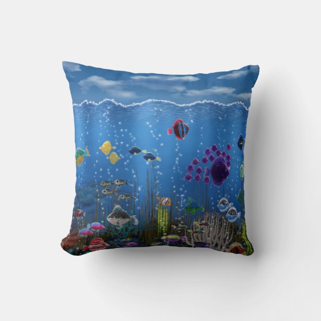 Underwater Love - Throw Pillow (Front)