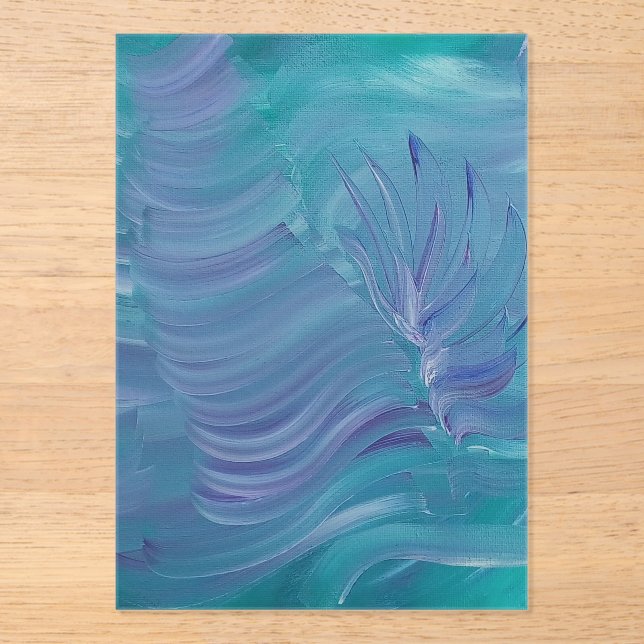 Underwater Magic Unique Colourful Abstract Art Acrylic Invitations (Front)