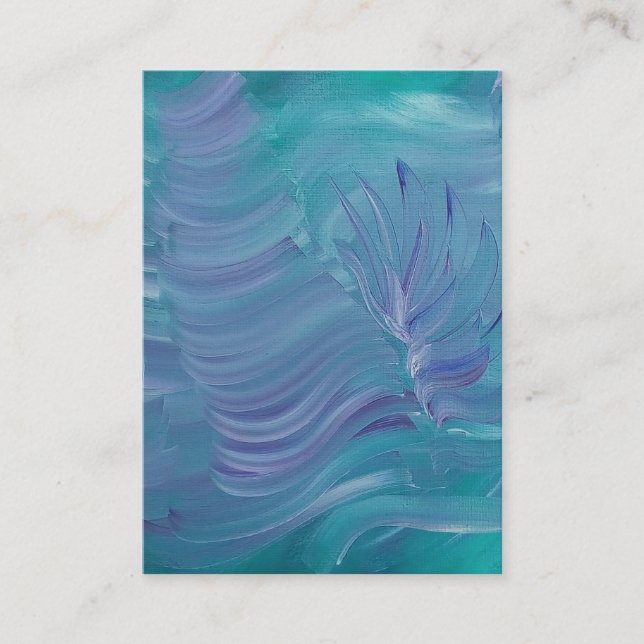 Underwater Magic Unique Colourful Abstract Art Calling Card (Front)