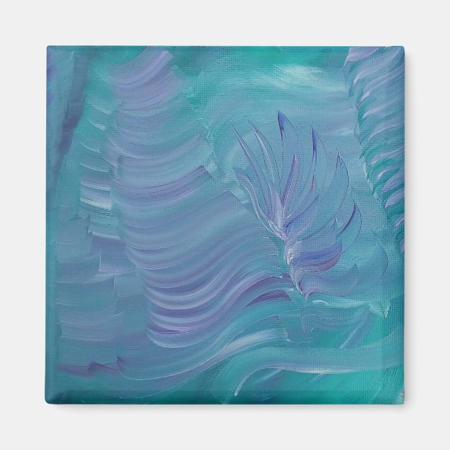 Underwater Magic Unique Colourful Abstract Art Magnet (Front)