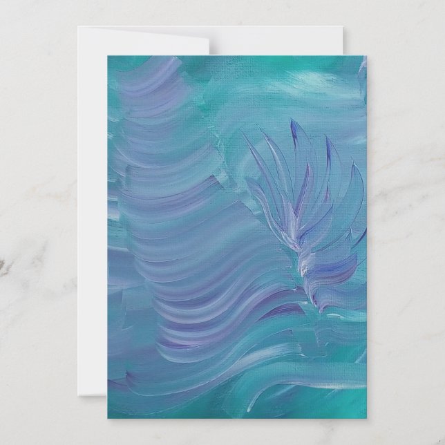 Underwater Magic Unique Colourful Abstract Art Magnetic Invitation (Front)