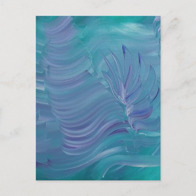 Underwater Magic Unique Colourful Abstract Art Postcard (Front)