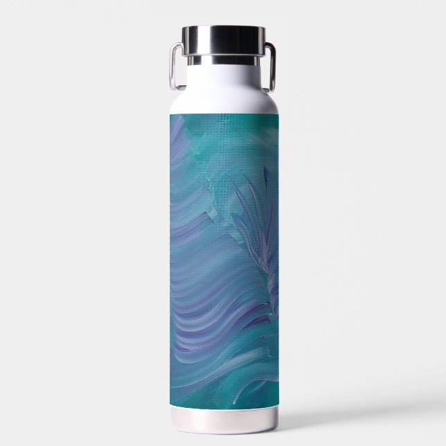 Underwater Magic Unique Colourful Abstract Art Water Bottle (Front)