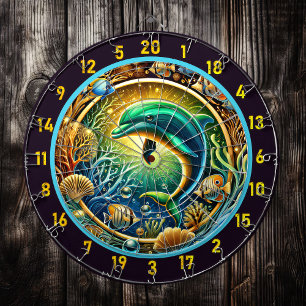 Underwater Majesty Dolphin Dartboard Decor