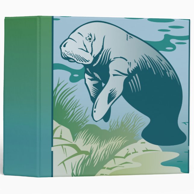 underwater mantee notebook binder (Front/Spine)