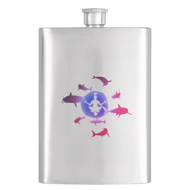 Underwater Meditation Hip Flask (Front)