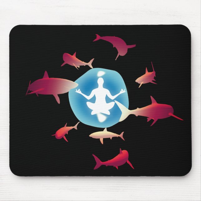 Underwater Meditation Mouse Pad (Front)