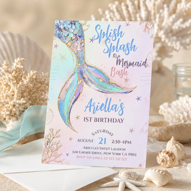underwater mermaid birthday invitation (Creator Uploaded)