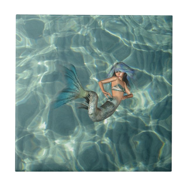 Underwater Mermaid Tile (Front)