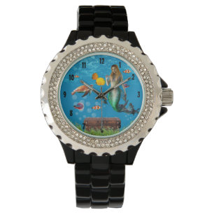 Underwater Mermaid Treasure Hunt Fantasy Blue Watch