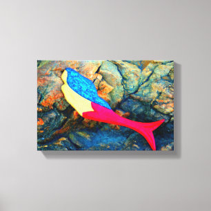 underwater mermaid wrapped canvas