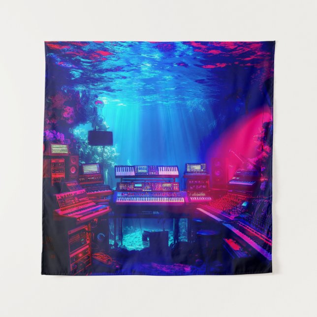 Underwater Music Studio Tapestry (Front)