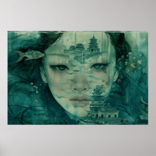 Underwater Ocean Fantasy World Poster