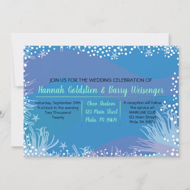 UNDERWATER OCEAN Wedding Invitation (Front)