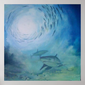 Underwater painting poster