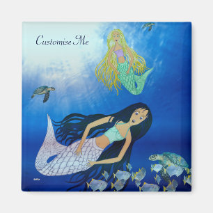 Underwater Play (Mermaid) Magnet