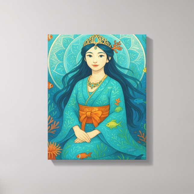 Underwater Princess Canvas Print (Front)