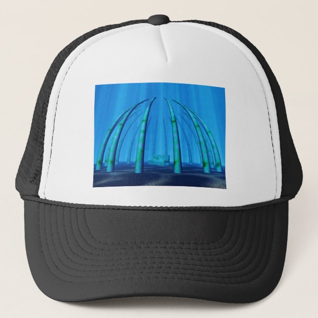 underwater resting place trucker hat (Front)
