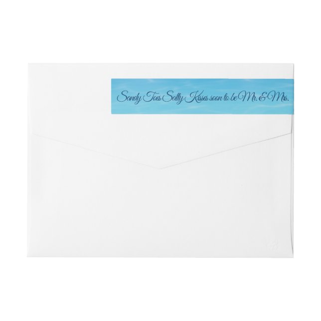 Underwater Sandy Toes Salty Kisses Address Label (Back)