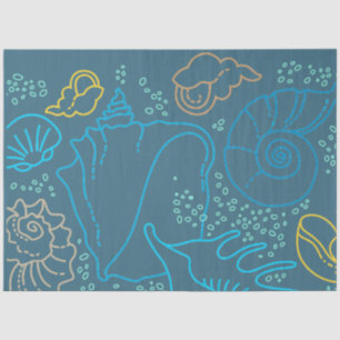 Underwater Scene Sea Shells Decoupage Tissue Paper