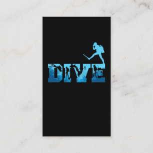 Underwater Scuba Diving Men Scuba Diver Business Card