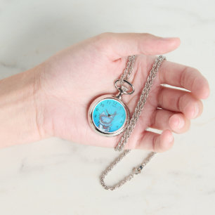 Underwater Scuba Westie Watch Necklace 