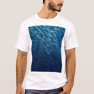 Underwater Sea Fish School Abstract T-Shirt