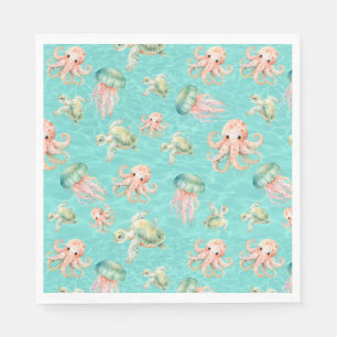 Underwater Sea Life  Napkin