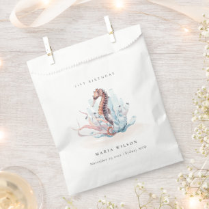 Underwater Seahorse Seaweed Coral Any Age Birthday Favour Bag