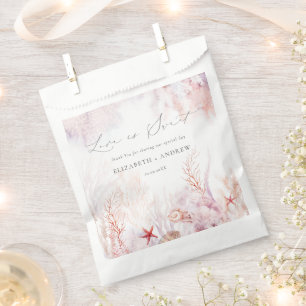 Underwater Seaweed Seashell Watercolor Wedding Favour Bag