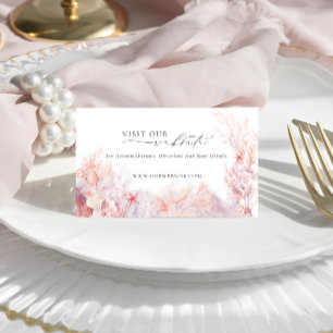 Underwater Seaweed   Seashell Wedding Website Enclosure Card