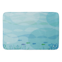 Underwater Shadows Bath Mats