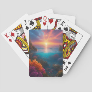Underwater Sunset Tropical 1 Playing Cards