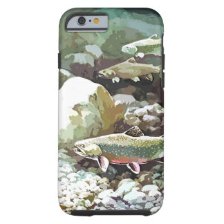 Underwater trout fishing scene tough iPhone 6 case
