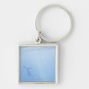 Underwater view of whale keychain