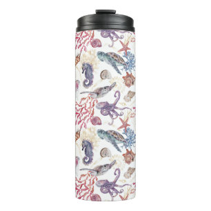 Underwater Watercolor Composition Series Design 1  Thermal Tumbler