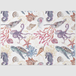 Underwater Watercolor Composition Series Design 1 Tissue Paper