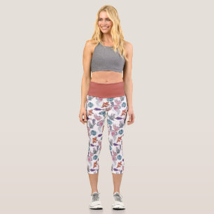 Underwater Watercolor Composition Series Design 2 Capri Leggings
