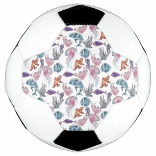 Underwater Watercolor Composition Series Design 2  Soccer Ball