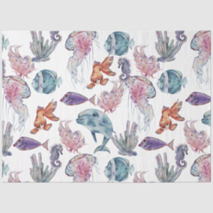 Underwater Watercolor Composition Series Design 2 Tissue Paper