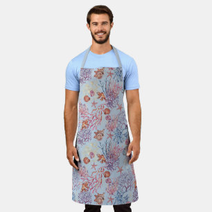 Underwater Watercolor Composition Series Design 3  Apron