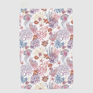 Underwater Watercolor Composition Series Design 3 Golf Towel