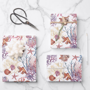 Underwater Watercolor Composition Series Design 3 Wrapping Paper Sheet