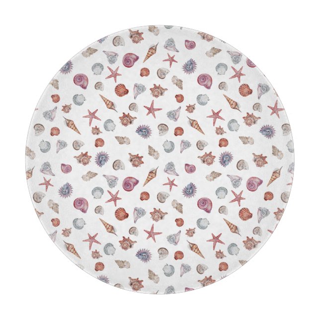 Underwater Watercolor Composition Series Design 4  Cutting Board (Front)