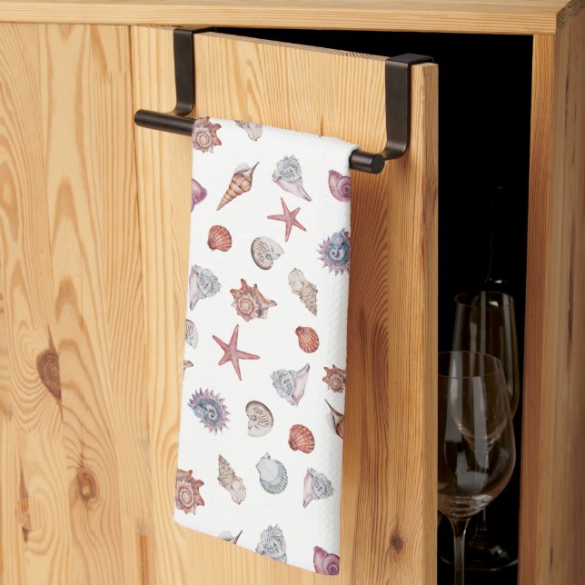 Underwater Watercolor Composition Series Design 4  Kitchen Towel (Thirds Fold)